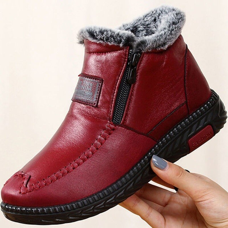 Ortho Fit Store Non-slip Winter Leather Boots Womens