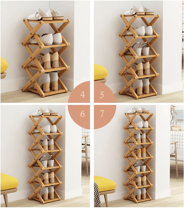 Premium 9-Tier Bamboo Storage Rack – No Assembly Required
