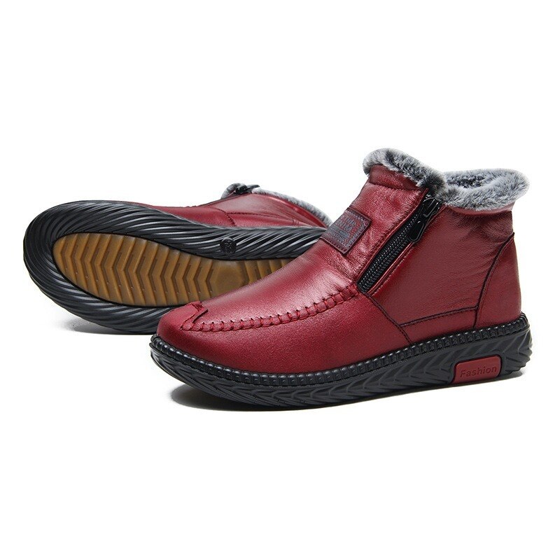 Ortho Fit Store Non-slip Winter Leather Boots Womens