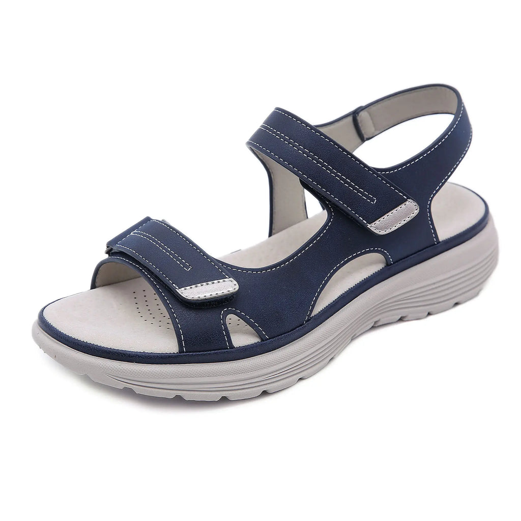 Women's Orthopedic Leather Sandals With Cushioned Arch Support — Wide Fit, All-Day Comfort