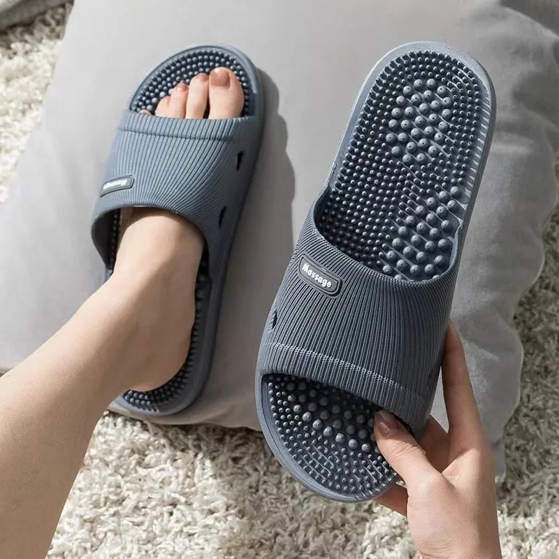 Non-Slip Massage Sole Slides — Cushioned Bathroom & Pool Sandals for Men & Women