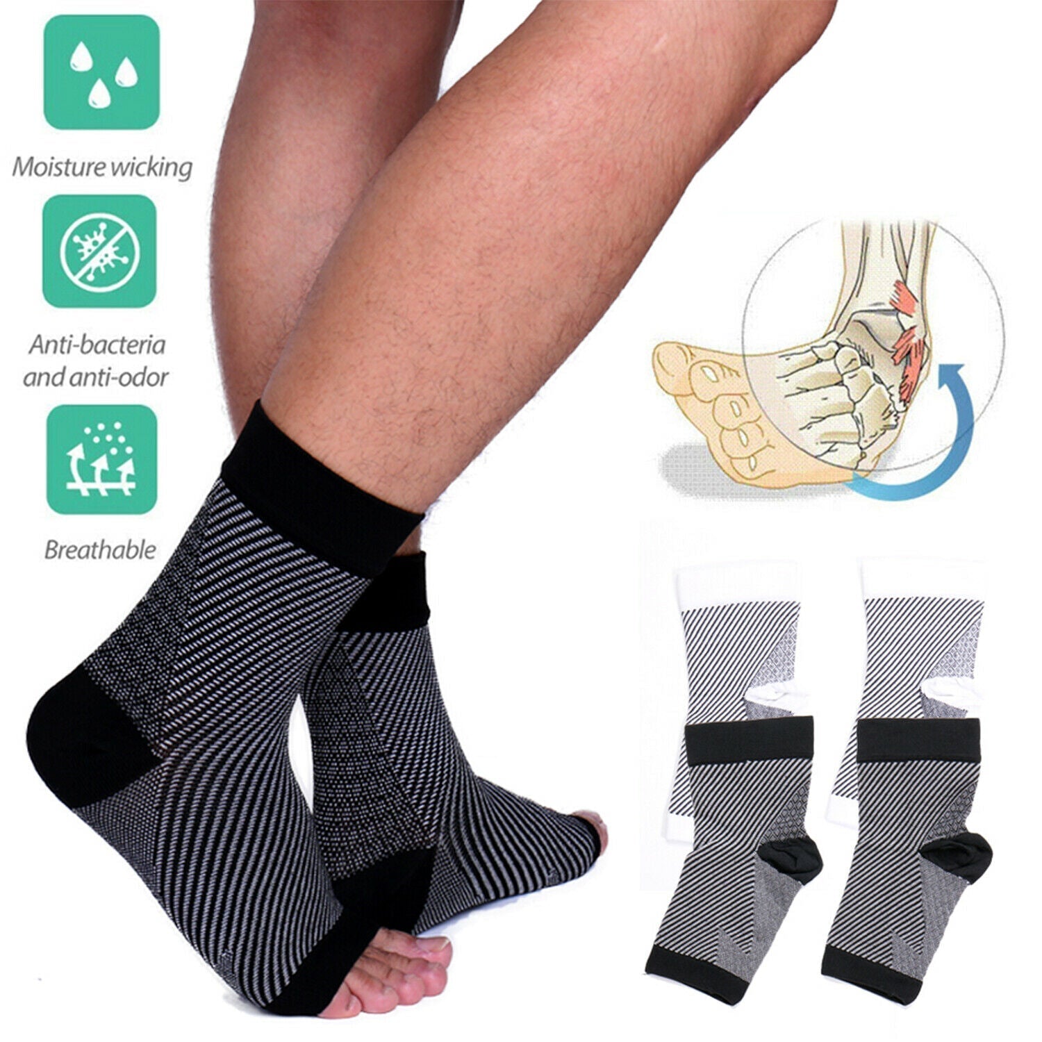 Ortho Fit Store Compressions Pain Relief Ankle Socks